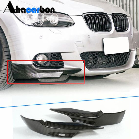 Накладки на передній бампер Flap (для E92/E93 M-Sport 2006-2009, Карбон) для BMW 3 серія E-90/91/92/93 рр