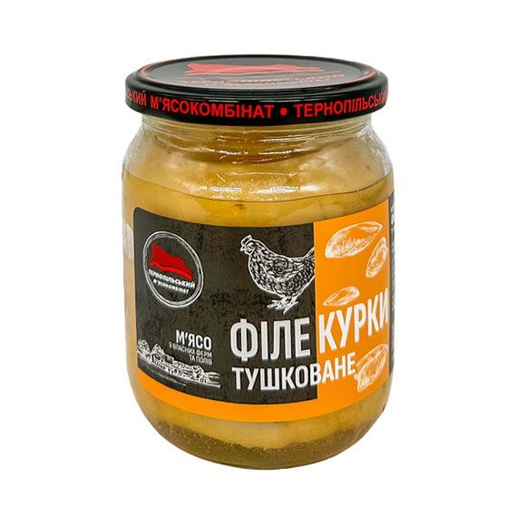 Філе курки тушковане Тернопільський м'ясокомбінат 500 г