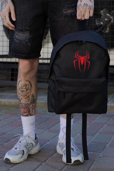 Повсякденний Рюкзак Шкільний  Without Compact З Принтом Людина-Павук Black