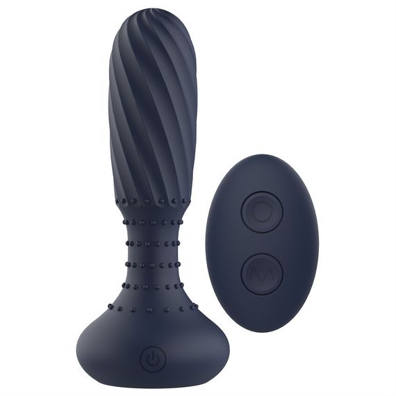 Анальный вибратор с пультом Dream Toys Startroopers Titan с вращающимися шариками, синий Sex Aura