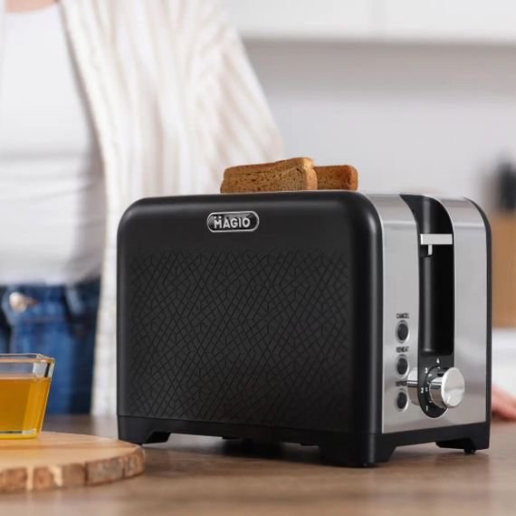 Тостер для кухні побутової MAGIO MG-287, Маленький тостер, Тостер зі знімним піддоном WC-131 для крихт | Зображення 4