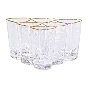 Набор из 6 стаканов, 450 мл, для лимонада, воды, сока и коктейлей HP-16-25