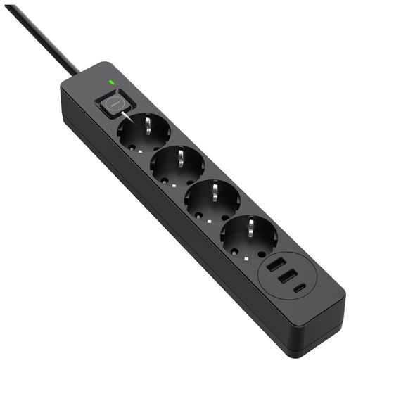 Мережевий фільтр живлення ColorWay CW-CHE435PDB, 4 розетки/3USB 5M (CW-CHE435PDB) | Зображення 2