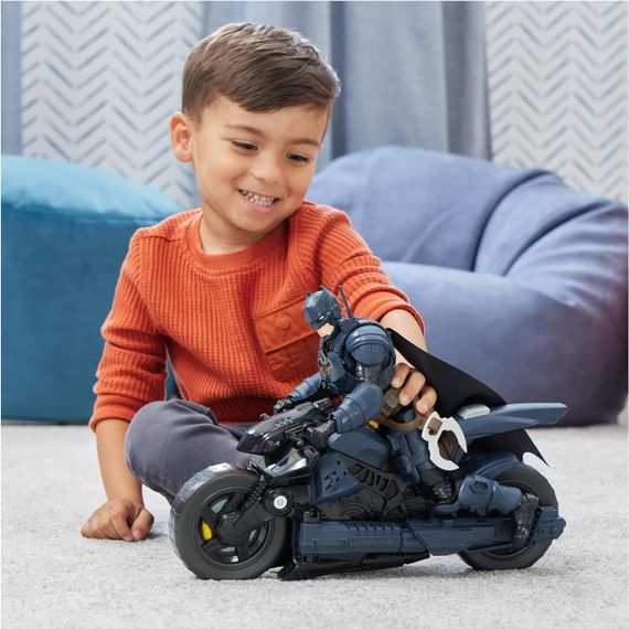 Оригинал DC Comics Batman Adventures Batcycle & Batglider Бэтмен большой 36 см Бэтцикл и Бэтпланер 2-в-1 | Зображення 8