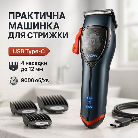 Машинка для стрижки волосся професійна Машинка для стрижки короткої Тример бездротовий RD-78