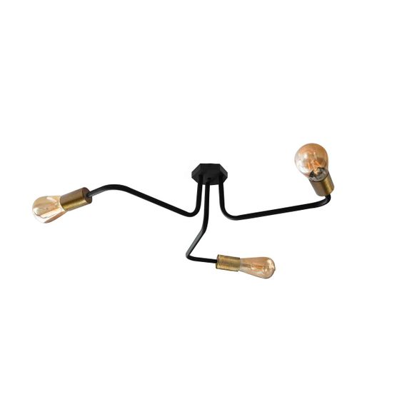 Люстра лофт MSK Electric Maze з бронзовими патронами MSK Electric NL 6060/3 BK+BN | Зображення 1