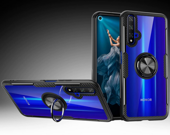 Чохол Primolux Ring Magnetic Stand для Huawei Nova 5T / Honor 20 - Black | Зображення 1