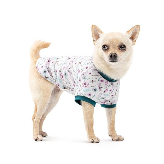 Футболка Pet Fashion Flora для собак бавовна трикотаж біла з квітковим принтом XS2 | Зображення 2