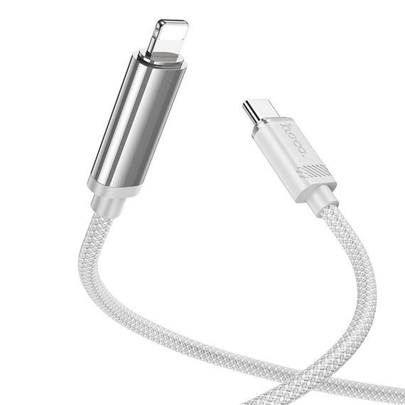 Дата кабель Hoco U127 Power Type-C to Lightning (1.2m) Silver / Gray | Зображення 1