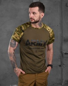Футболка мужская АРМИ рукав пиксель