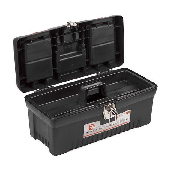 Ящик для інструментів з металевими замками 16" 396*216*164 мм INTERTOOL BX-1016 | Зображення 1