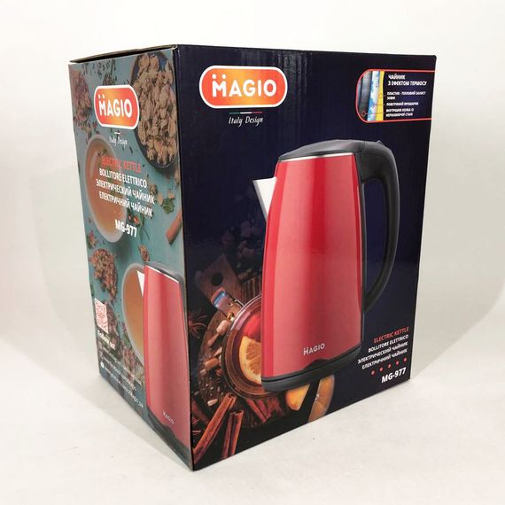 Електрочайник Magio MG-977, 1.7л, гарний електричний чайник, стильний електричний чайник | Зображення 5