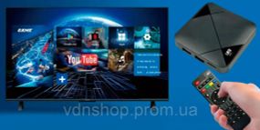 Игровая ТВ-приставка M8 mini 4K на Android TV с встроенным эмулятором ретро-игр и джойстиками