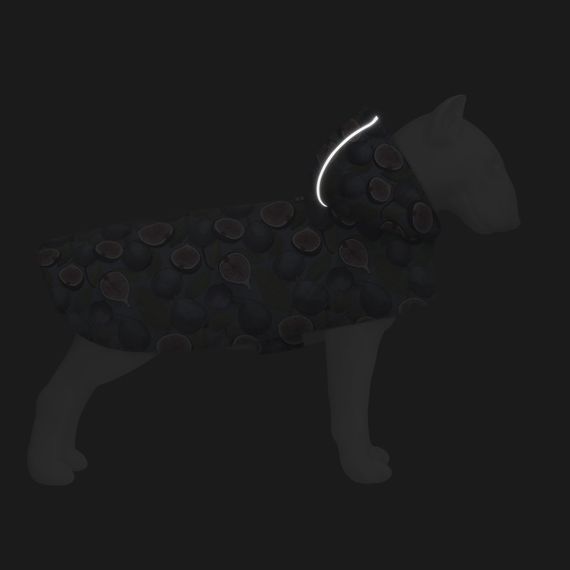 Дощовик-накидка з капюшоном для собак WAUDOG Clothes, малюнок "Інжир", M, А 40-43 см, B 52-62 см, С 33-42 см | Зображення 4