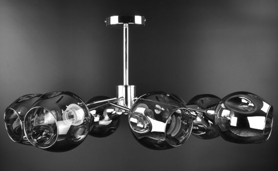 Люстра стельова на 8 лампочок 26546 Хром 40х70х90 см.