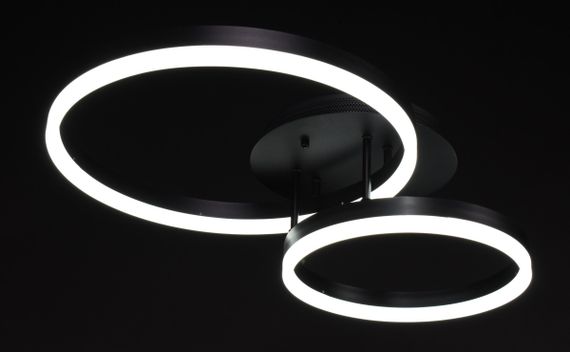 Люстра світлодіодна стельова LED світильник для квартири на стелю лед з пультом 27749 Чорний 10х40х62 см. | Зображення 1