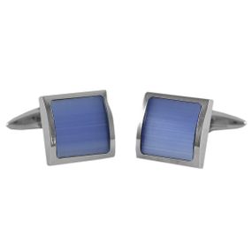 Запонки Lindenmann 10028 з блакитним котячим оком