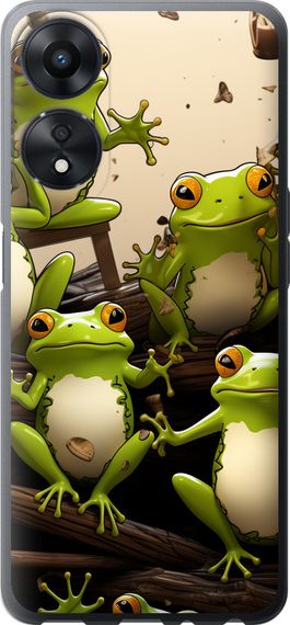 Чехол на Oppo A78 5G Жабки "5656u-3169-17620"