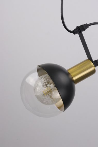 Люстра підвісна LOFT на 1 лампочку 25718 Чорний 30-140х11х15 см. | Зображення 3