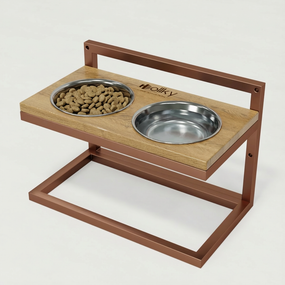 Миски на регулируемой подставке для средних собак Hollky Flex M (2 × 0.85 л) FM-422530-GLNT