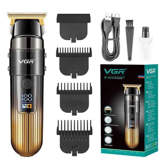 Машинка для стрижки волосся VGR V-929 акумуляторна, Машинка окантувальна професійна для бороди