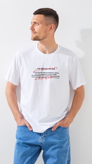 Футболка з принтом чоловіча LAWA P-MB02357 5XL Білий shop (2000999509483)