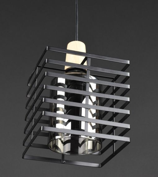 Люстра підвісна LOFT на 1 лампочку 27789 Чорний 30-100х16х16 см. | Зображення 1