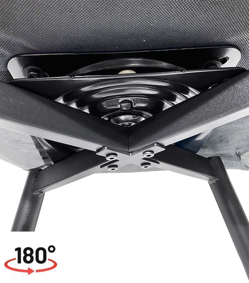 Крісло поворотне Sara GD (swivel chair 180°) на золотих металевих ногах, оббивка велюр велюр сірий OR-852 | Зображення 3