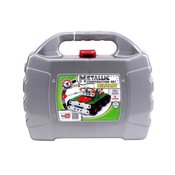 Детский Конструктор металлический "Милитари" ТехноК 3862TXK, 334 детали | Зображення 3