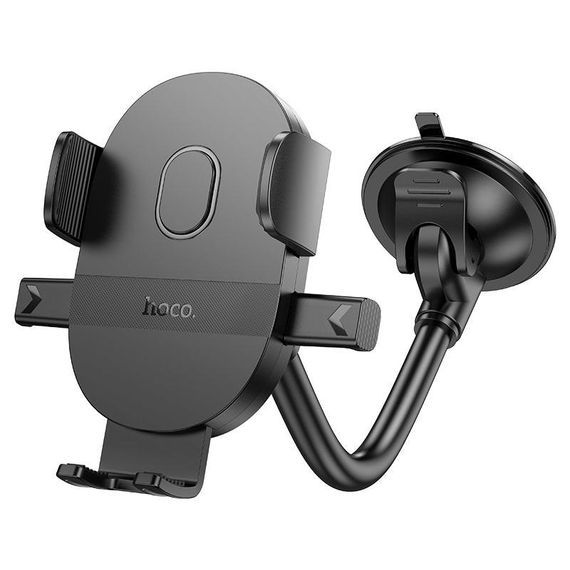 Автоутримувач HOCO H20, кріплення на скло, затискач 55-85мм, Black, Box | Зображення 5