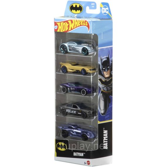 Набор из 5-ти машинок Хот Вилс Бэтмен Оригинал Hot Wheels Batman Бэтмобиль, Пингвин, Мистер Фриз | Зображення 1
