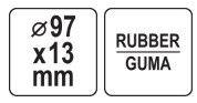 Подкладка резиновая накладка под домкрат 97/6 мм толщина 13 мм VOREL-80107 | Зображення 3