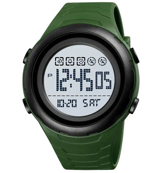 Годинник S2kmei 1674AGWT Army Green-white