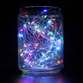 Гірлянда 50LED 5м на батареях + USB Мультиколор