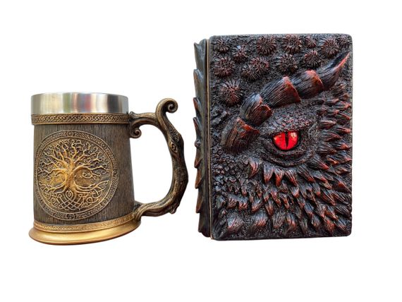 Подарунковий набір Кухоль 3D Друїд Ігграсиль і Блокнот 3D «Око Пламінного Дракона»