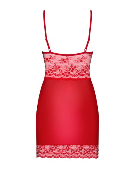 Сорочка Obsessive Lovica chemise Красный S/M | Зображення 3