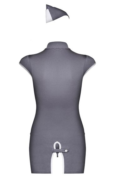 Рольовий костюм стюардеси Obsessive Stewardess Сірий L/XL | Зображення 5