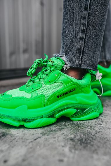 Кросівки B*lenc/aga Tr!ple S Neon Green, В'єтнам 0109 40 25.5 | Зображення 9