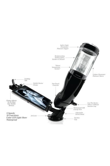 Мастурбатор автоматический Pipedream PDX Extreme Mega-Bator Ass черный, 28 см Sex Aura | Зображення 8