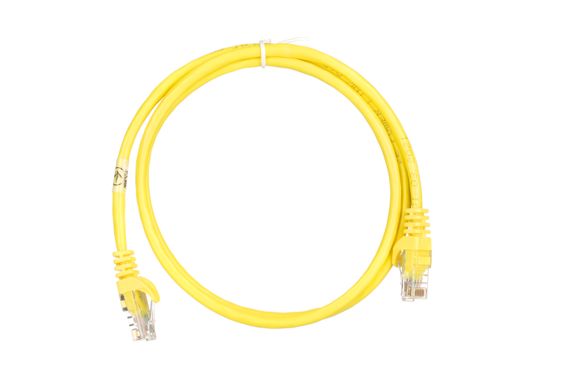 Патч-корд 2E Cat 5e,UTP,RJ45, 26AWG ,7/0.16 CCA, 1.00 m, PVC,Yellow (2E-PC5ECA-100YLW) | Зображення 1