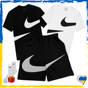 Набор шорты Nike Big Swoosh и футболки 2 шт Nike. Комплект Найк Биг Свуш XS/S