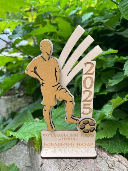 Іменний дерев’яний кубок-нагорода з гравіюванням за досягнення або активність | Зображення 3