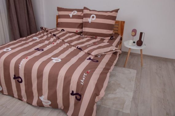 Постельное белье евро ТЕП Soft dreams Line Brown 2-03859-26454 200х215 см коричневое