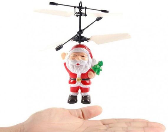Літаюча Іграшка Flying Santa Санта Клаус Подарунок на Новий Рік Дід Мороз | Зображення 2
