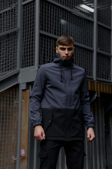Куртка softshell Intruder "Citizen" сіро-чорна | Зображення 5