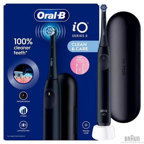 Електрощітка BRAUN Oral-B iO Series 2 iOS2.1D9.2K Black + футляр