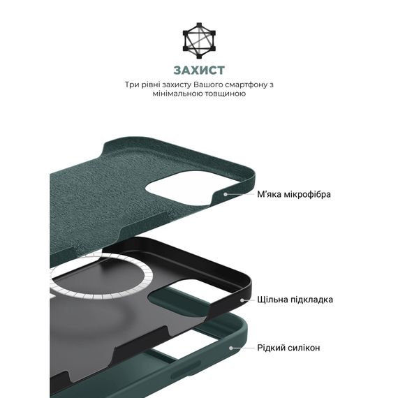 Чохол до мобільного телефона Armorstandart ICON2 MagSafe Apple iPhone 16 Pro Lake Green (ARM81318) | Зображення 5