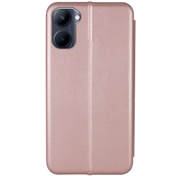 Кожаный чехол-книжка Classy для Realme C33 Rose Gold | Зображення 1