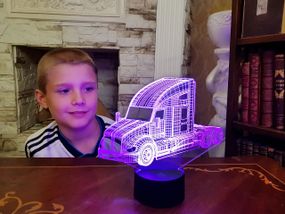 Сменная пластина для 3D светильников "Автомобиль 17" 3DTOYSLAMP