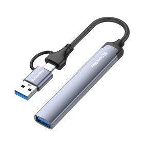 Адаптер 4в1 (2USB 2.0/USB 3.0/Type-C 2.0) ColorWay CW-HUB06